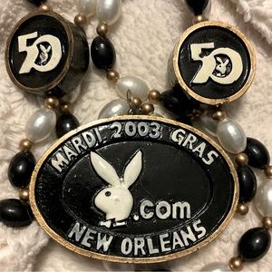 50th ANNIVERSARY PLAYBOY~VERY RARE! Original Playboy Mardi Gras 2003 BEADS